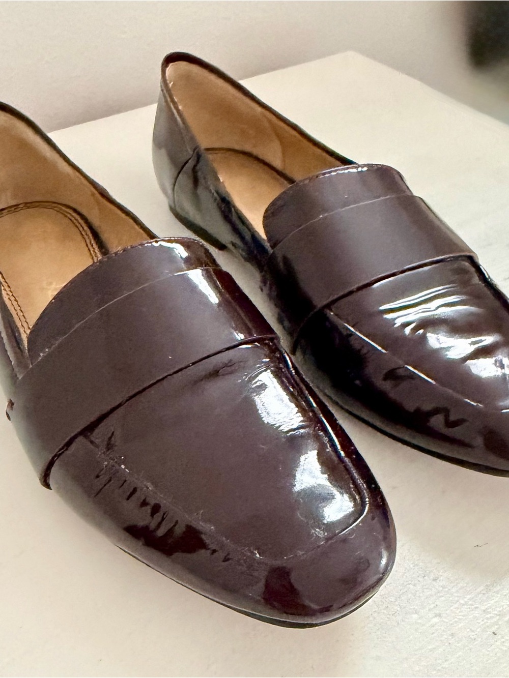 Splendid Patent Burgundy Penny Loafers